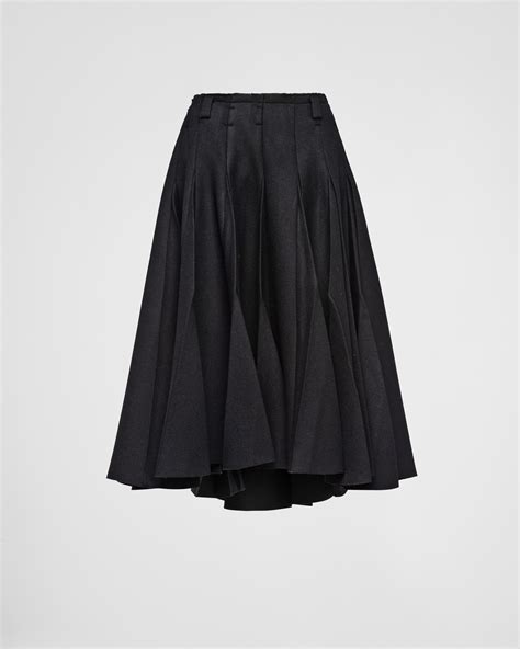 prada satin skirts|Prada black pleated skirt.